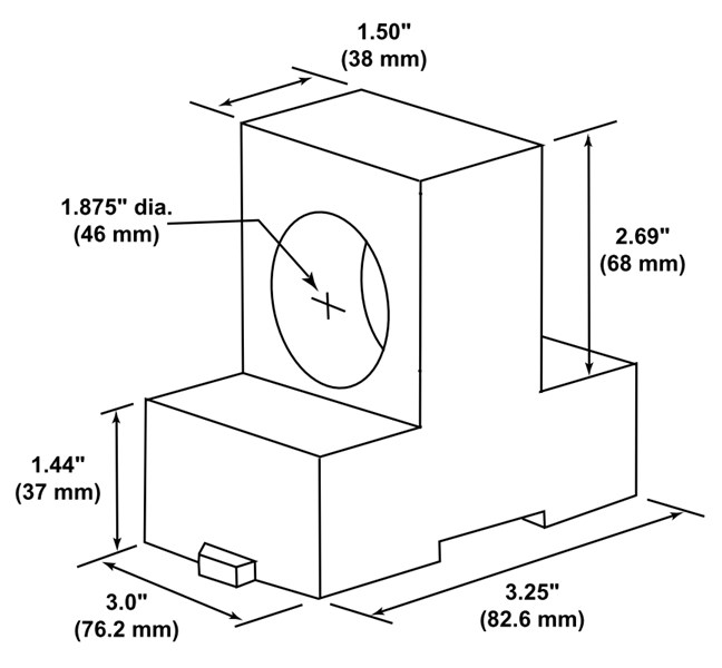 NK AC Current Transducer Dimensions